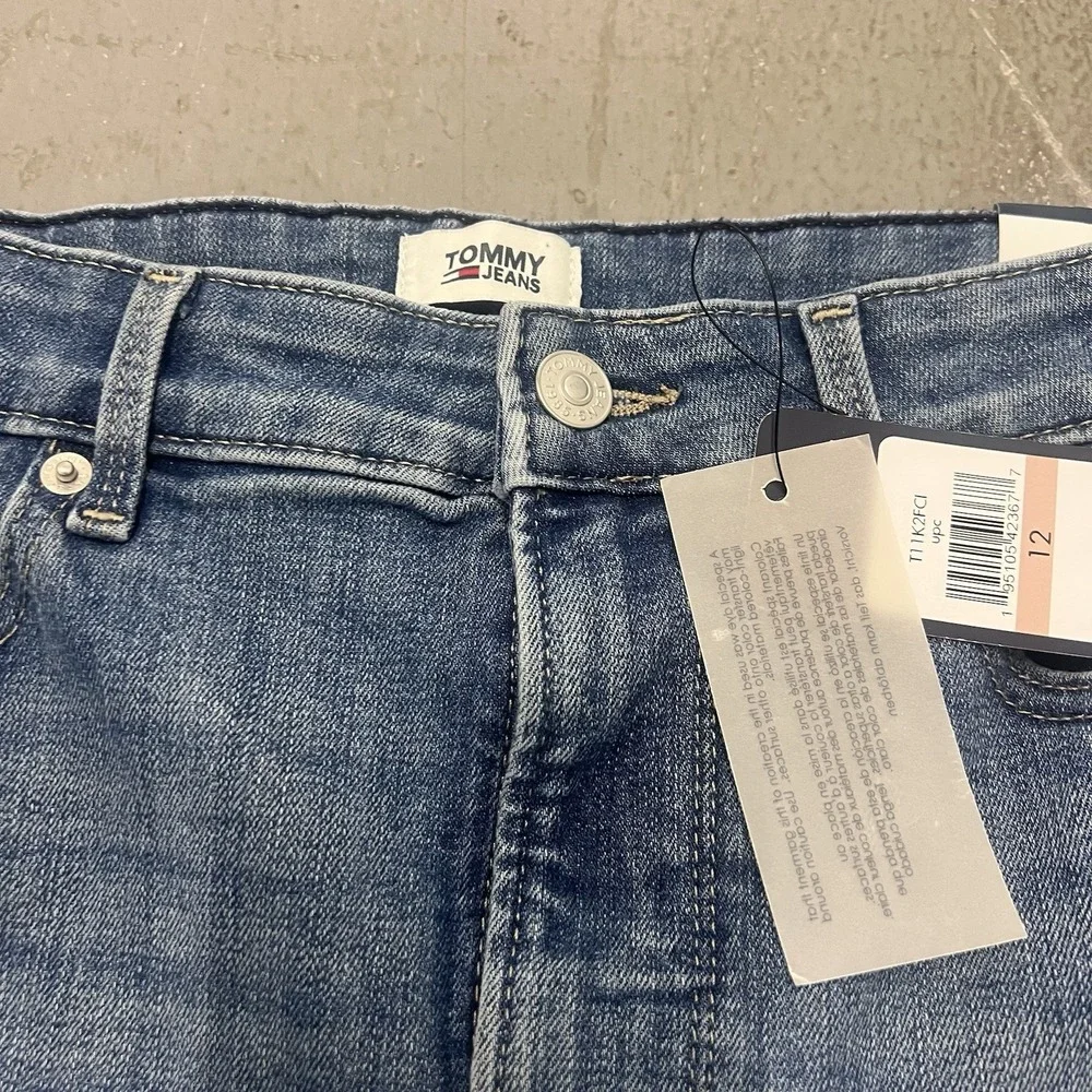 Tommy Hilfiger Women's  STRETCH HIGH RISE Signature‎ Curve Legging Jeans Size 12